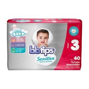 Diaper Bbtips Sensitive Size 3 Medium 40 Diapers