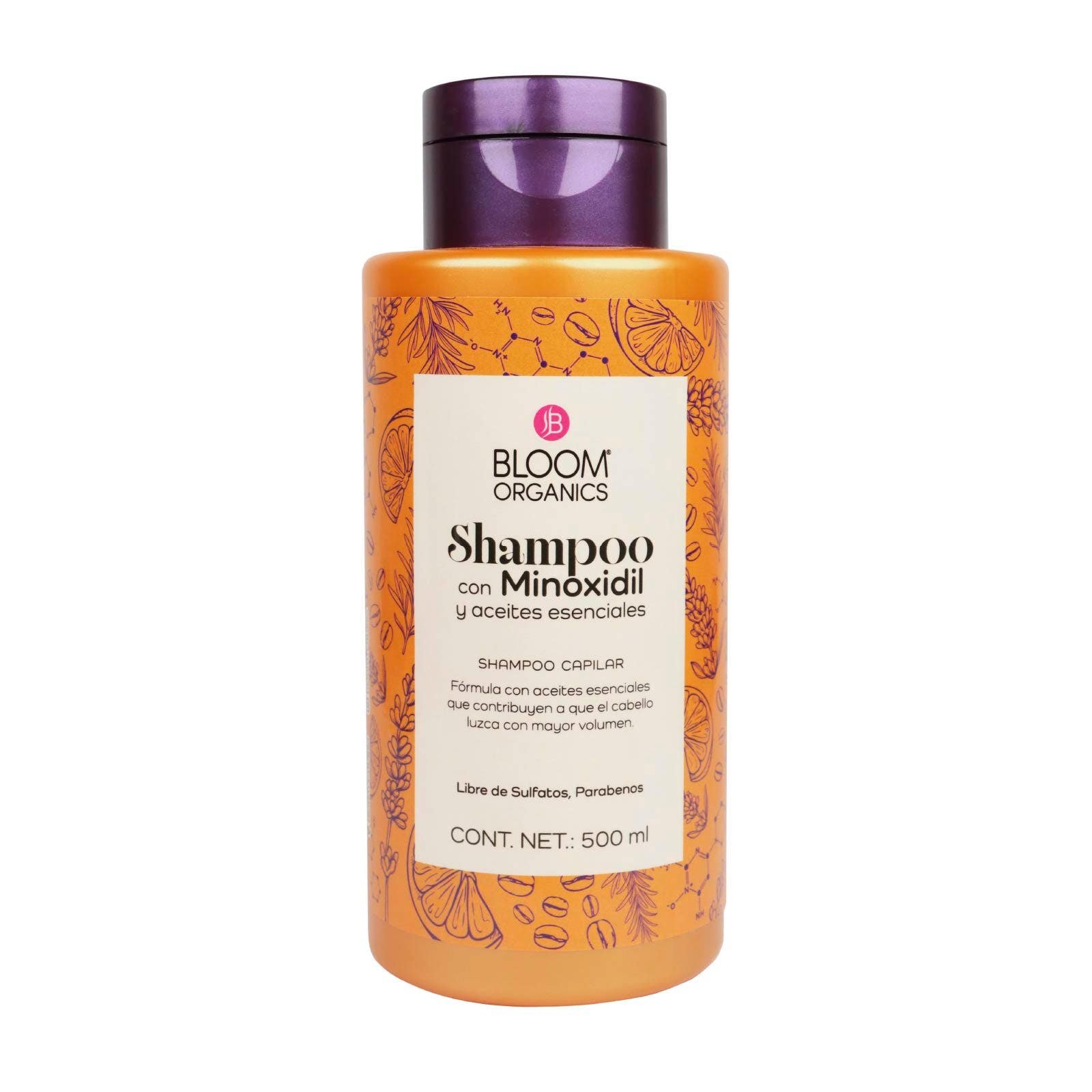 Shampoo with Minoxidil & Oils Esenciales Bloom Organics