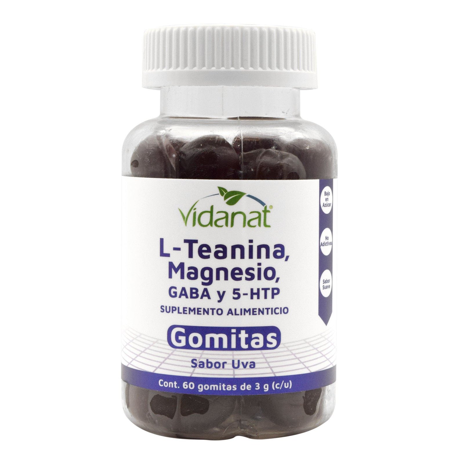 Gomitas L Teanina Magnesium Sab Grape 60 Gomitas