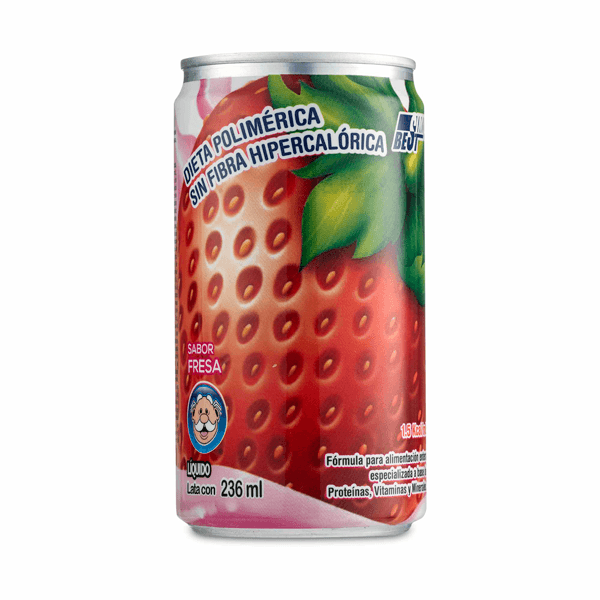 POLYMERIC DIET WITHOUT HYPERCALORIC FIBER STRAWBERRY FLAVOR 236 ML 1 PIECE