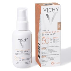 Vichy Sunscreen Facial Fluido Anti Age with Color Capital Soleil Uv-Age SPF 50+ 40 ml