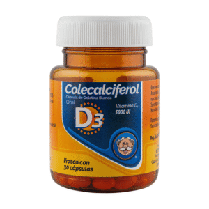 VITAMIN D3 CHOLECALCIFEROL 5000UI 30 CAPSULES SOFT GELATIN