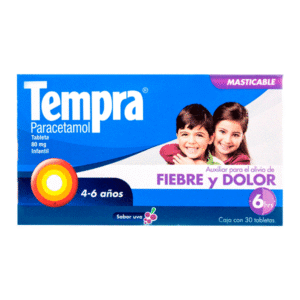 PARACETAMOL 80MG 30 CHEWABLE TABLETS TEMPRA