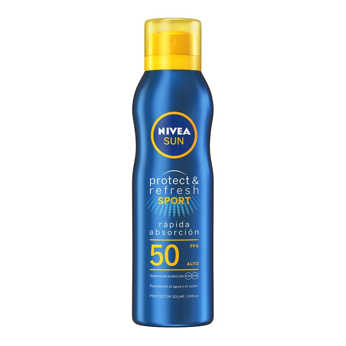 NIVEA SUN Sunscreen Body Protect & Refresh (200 ml), Sunscreen Refreshing in Spray with SPF 50+, Sun Lotion No Grasosa for Todo Type Skin