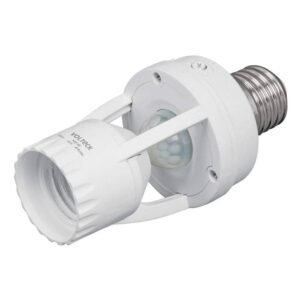 Portalámpara Volteck White with Sensor Motion