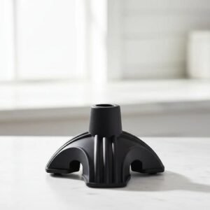 Base Cane Regaton Tetra 4 Legs Non-Slip Medimetrics Black