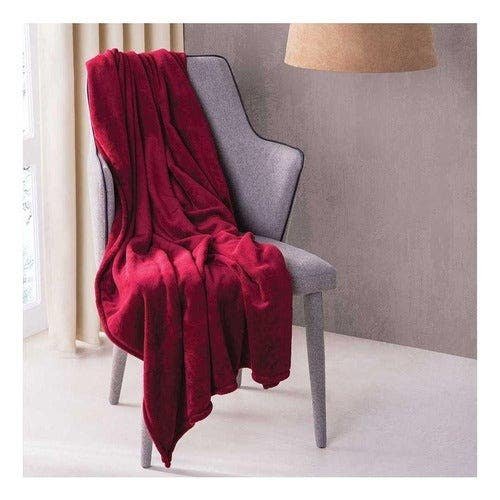 Blanket Ultra-Soft Color Wine Lightweight Polyester Concord Wine Solid