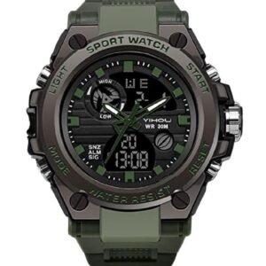 Watch Tactical Military Digital Analógico for Men with Double Huso Horario