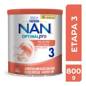 Food for Kids NAN 3 Optimal Pro Bajo in Lactosa From 1 Year Can 800 g