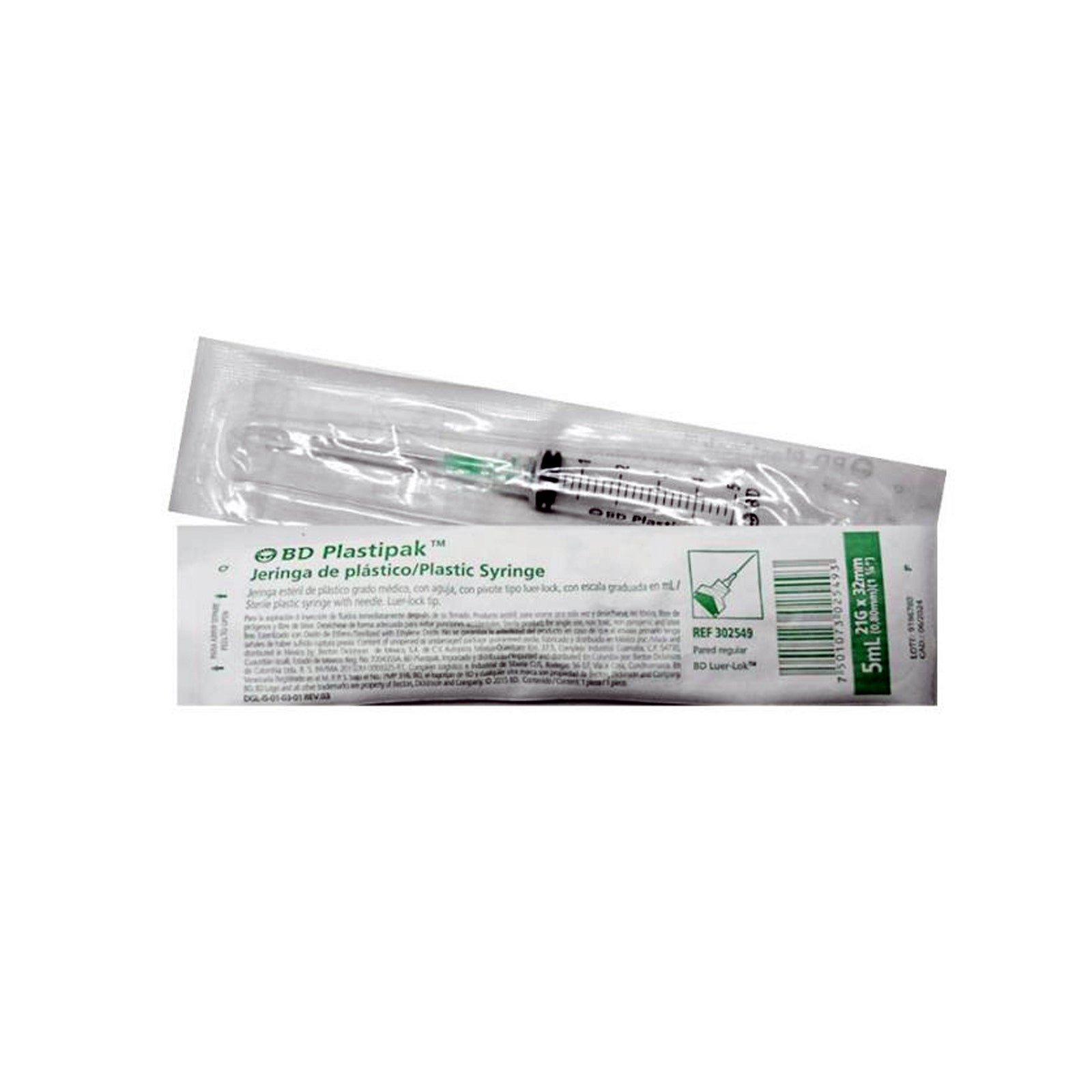 Syringe Hip 5 ml 21 X 32 BD Plastipak