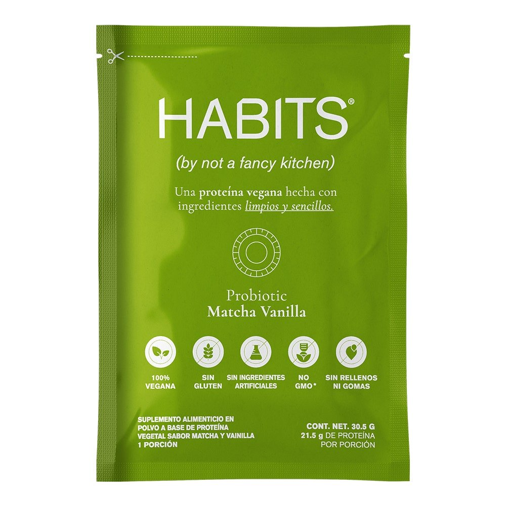 Habits Protein Vegana Sachet Individual Matcha-Vanilla 30.5 g