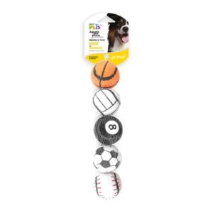 FANCY PETS Toy Set Pelotas Tenis Deportivas with Squeaker 5 pzas