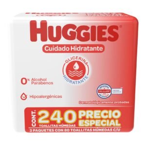 Huggies Wipes Care Moisturizing 3 Pack 80 pcs