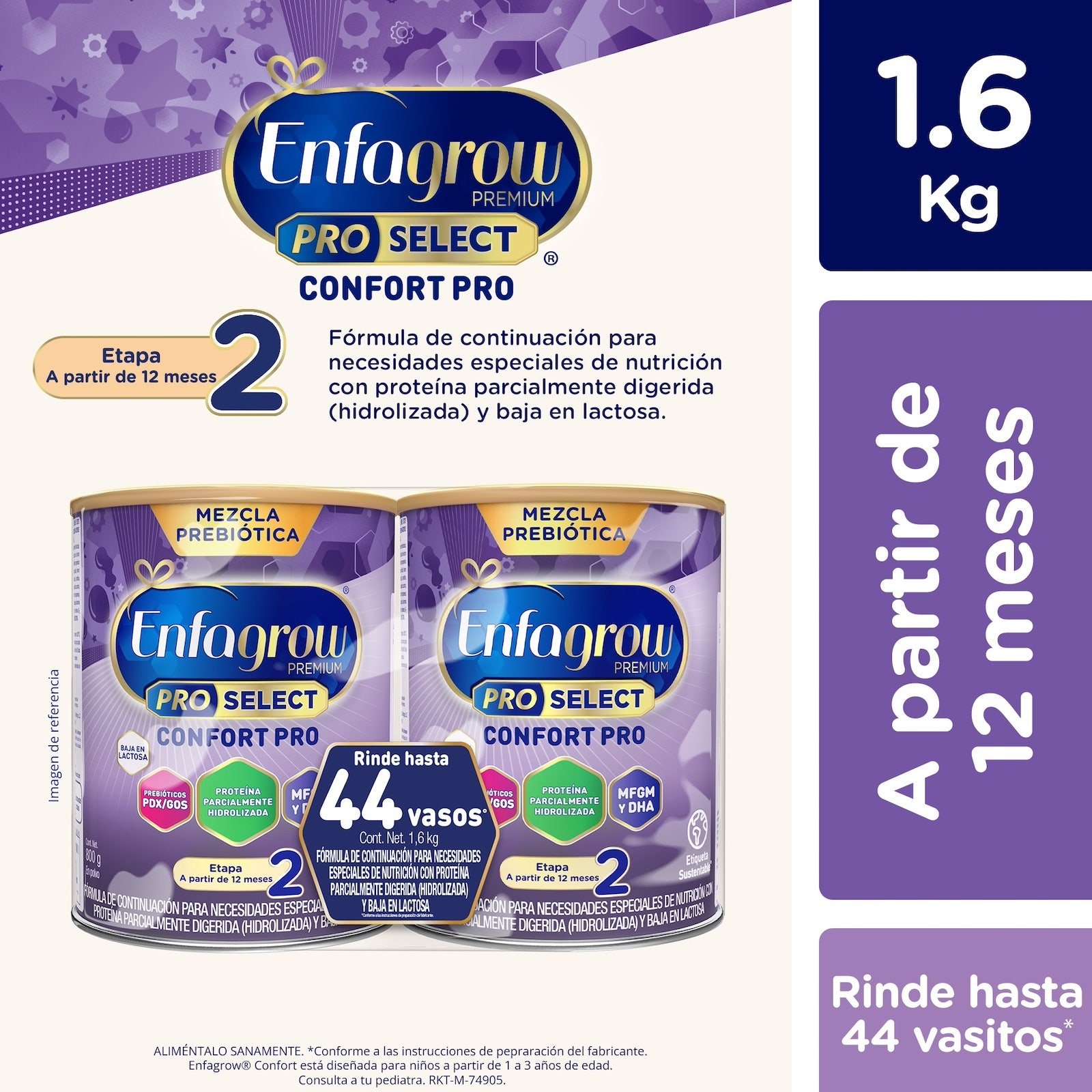 Enfagrow Confort 1 a 2 Years Formula Kids Especializada, Pack 1.6 kg