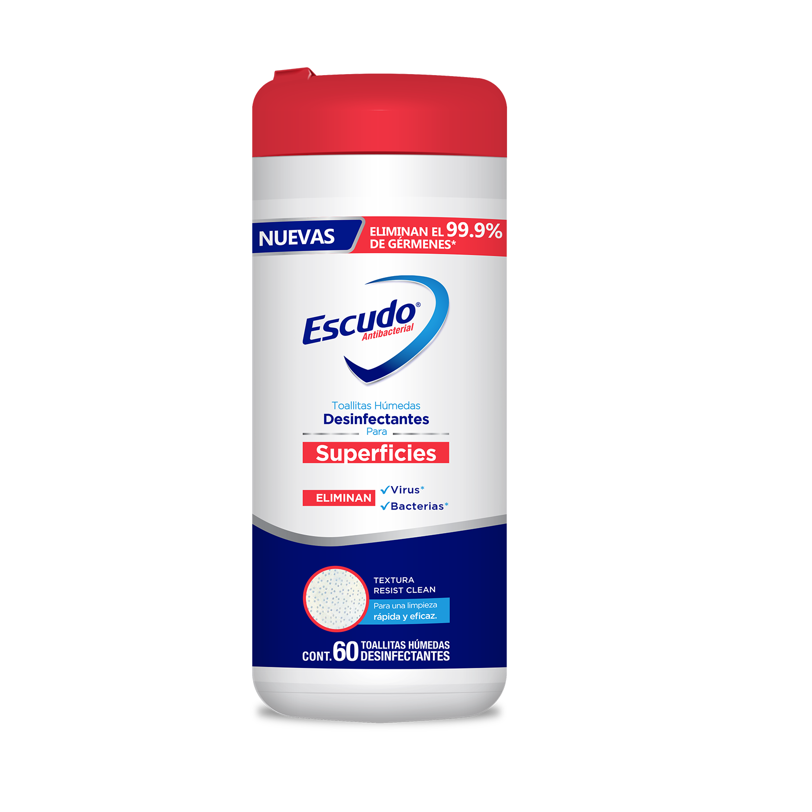 Wipes Desinfectantes Escudo for Superficies Bote 60S