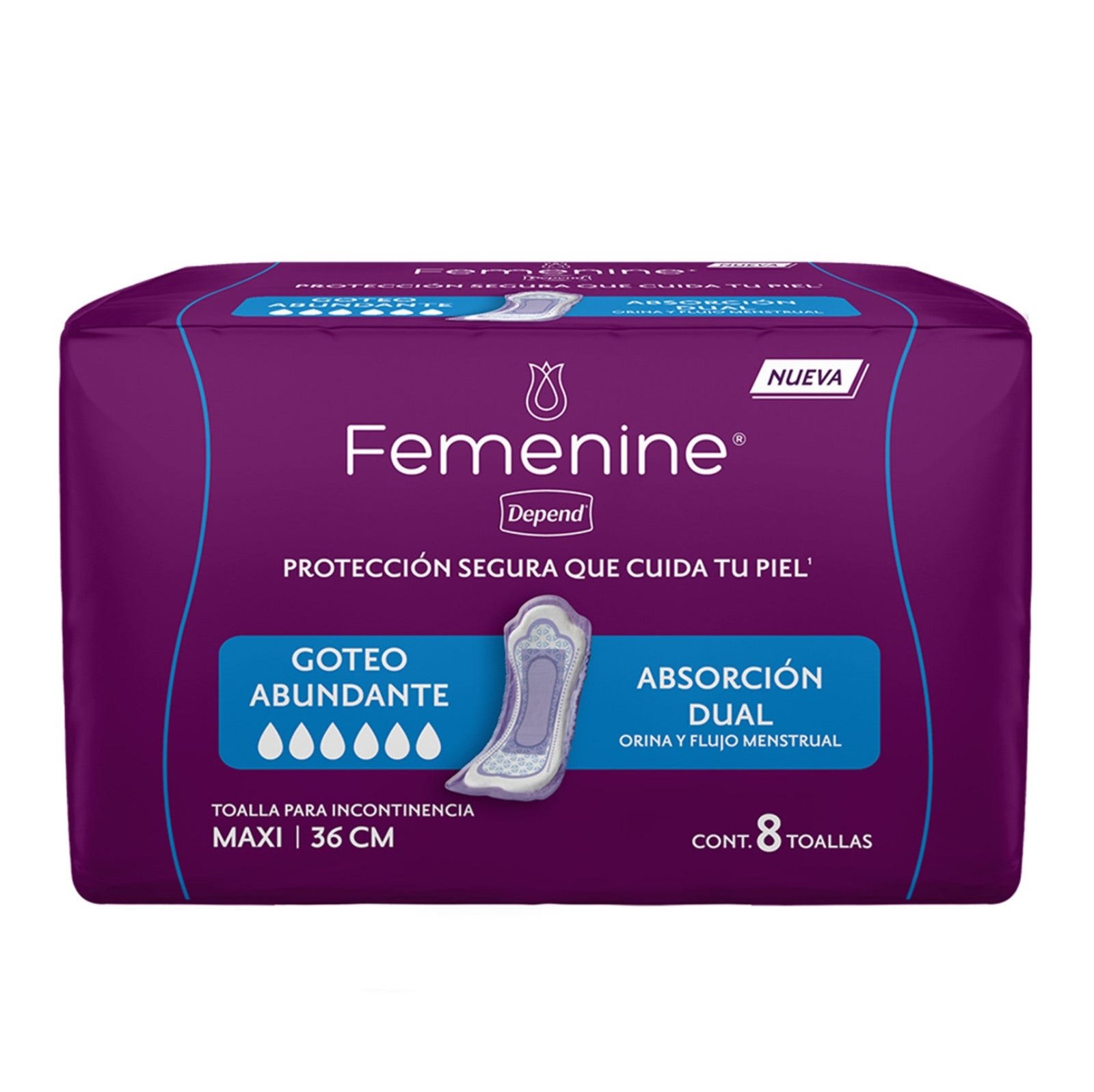 Femenine Depend Toalla Maxi 8 Pieces