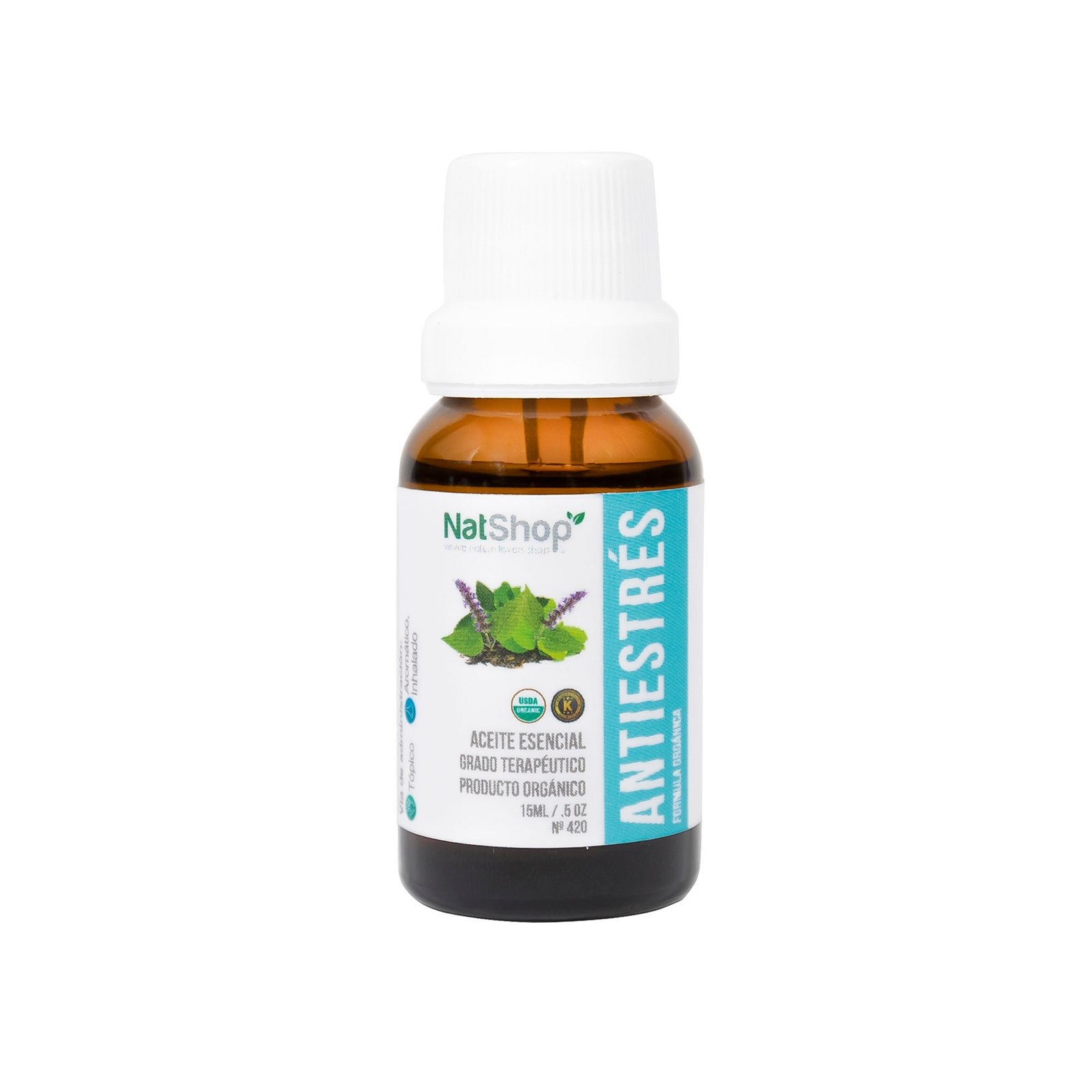 Natshop Oil Essential Antiestrés Formula Oils Esenciales 15 ml