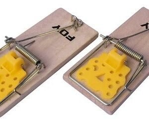 2 Trampas Type Clip 4.5x10cm Wood P/ Ratones Foy