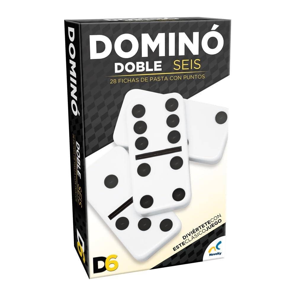 Novelty Corp - Dominó, Puntos Dobles 6, Board Game, Estrategia & Diversión, Games Familiares, 28