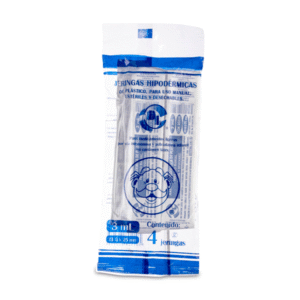 CHILDREN'S SYRINGE 3ML 23G X 25MM 4 PIECES