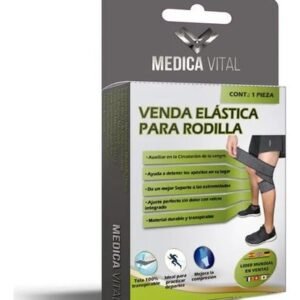 Bandage Elastic Adjustable P/Knee Unitalla Medical Vital Black