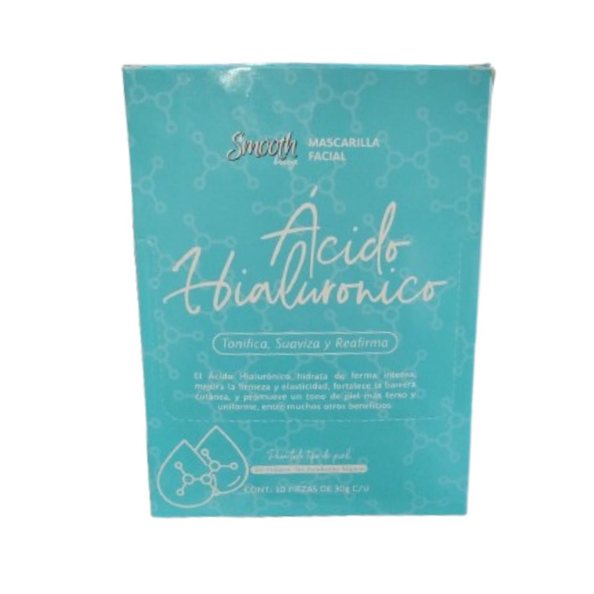 10pack Smooth Breeze Mask Facial Hyaluronic Acid 30g