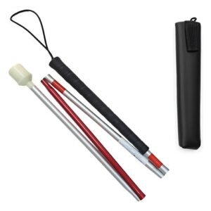 Cane Eqmed Foldable Aluminum for Invidente with Rodamiento Silver EQMED