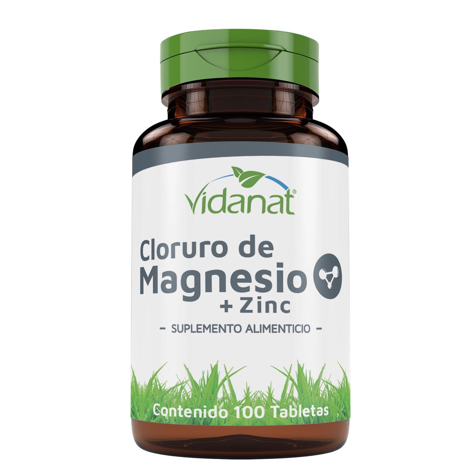 Vidanat Dietary Supplement Cloruro Magnesium Cloruro Magnesium Plus Zinc 100 Tablets