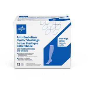 Stockings Compression Anti-Anti-Embolism Knee Medline Spandex Size XL-Long 1 Pair
