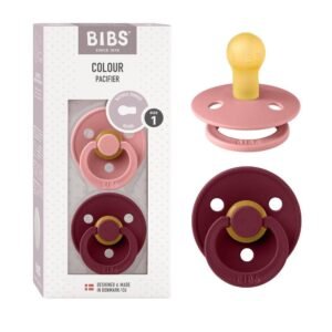 Bibs Colour Pack 2, without BPA, tetina redonda Latex caucho natural, fabricado in Dinamarca