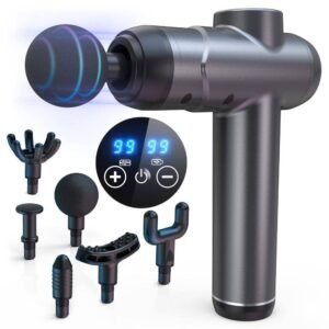 Massager Hand SHAVINGFUN Rechargeable with Pantalla LCD Black for Relief Pain Muscular
